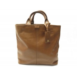 SAC A MAIN YVES SAINT LAURENT CABAS 160060 EN CUIR MARRON SHOPPING TOTE BAG 795€