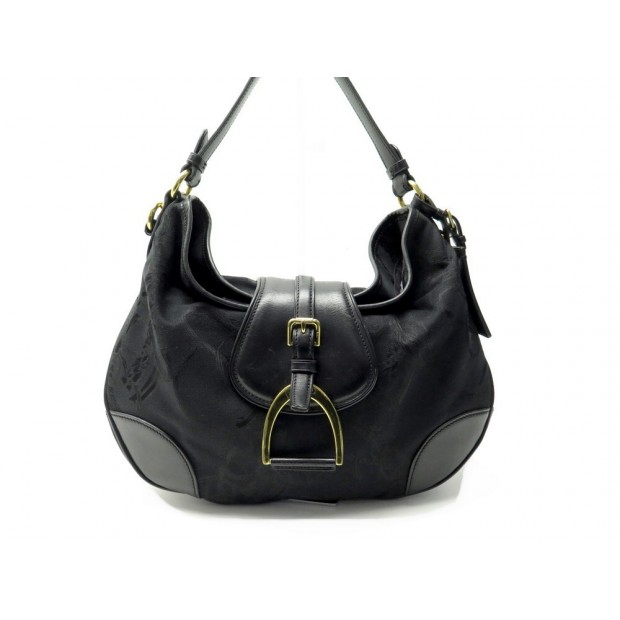 SAC A MAIN RALPH LAUREN ETRIER PORTE EPAULE EN TOILE & CUIR STIRRUP PURSE 799€