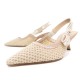 NEUF CHAUSSURES DIOR SLINGBACK J'ADIOR KDP872MET TOILE 37.5 + BOITE SHOES 890€