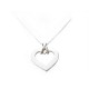 COLLIER GUERIN PENDENTIF COEUR 01231012 EN OR BLANC 18K 4.5GR 45CM GOLD PENDANT