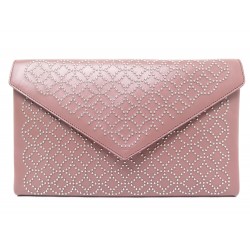 NEUF SAC A MAIN POCHETTE ALAIA OUM ARABESQUE ENVELOPPE CUIR CLOUTE CLUTCH 1200€