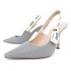 NEUF CHAUSSURES DIOR SLINGBACK J'ADIOR KCC201TFL TOILE 37 + BOITE SHOES 890€