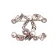 BROCHE CHANEL LOGO CC & STRASS PERLES EN METAL DORE GOLDEN PEARLS BROOCH 550€