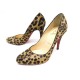 NEUF CHAUSSURES CHRISTIAN LOUBOUTIN DECOLLETE 38 CUIR POULAIN LEOPARD SHOES 830€