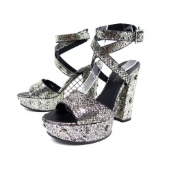 CHAUSSURES CHANEL G25978 CHARMS LOGO CC CAMELIA TREFLE 38.5 SANDALES SHOES 1250€