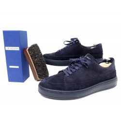 NEUF CHAUSSURES JM WESTON ONE TIME CANASTA BASKETS 10.5 44.5 + BROSSE SHOES 550€