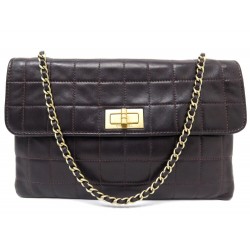 NEUF SAC A MAIN CHANEL CHOCOLATE BAR A14552 FERMOIR 2.55 EN CUIR HAND BAG 5900€