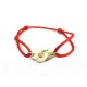 BRACELET DINH VAN MENOTTES R12 EN OR JAUNE 18K ET CORDON ROUGE YELLOW GOLD 1290€