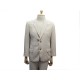 COSTUME 2 PIECES HERMES BOSTON VESTE + PANTALON EN LIN RAYURES BEIGE LINEN SUIT