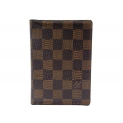 NEUF PORTEFEUILLE LOUIS VUITTON PORTE PASSEPORT TOILE DAMIER EBENE WALLET 265€