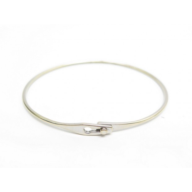 BRACELET DINH VAN SERRURE 334101 EN OR BLANC 18K 5.9GR 17 CM WHITE GOLD JEWEL