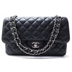 SAC A MAIN CHANEL JUMBO TIMELESS CUIR CAVIAR ATTRIBUTS ARGENTES HAND BAG 9700€