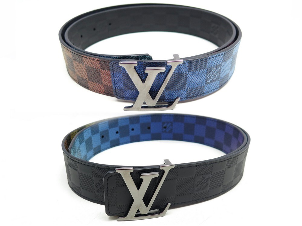 ceinture louis vuitton damier rainbow t95 boucle