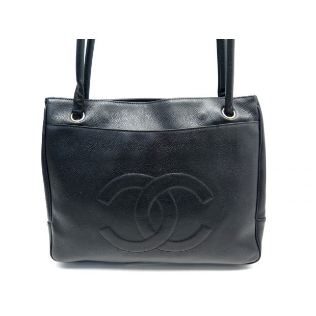 sac a main chanel cabas shopping logo cc en