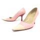 CHAUSSURES CHANEL ESCARPINS 36.5 EN CUIR PYTHON ROSE ET BEIGE PUMPS SHOES 1400€