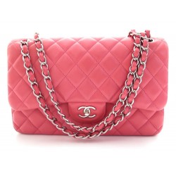 NEUF SAC A MAIN CHANEL JUMBO TIMELESS EN CUIR ROSE PINK LEATHER HAND BAG 9700€