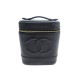 NEUF TROUSSE VANITY CHANEL LOGO CC EN CUIR CAVIAR NOIR NEW BLACK TOILETRY POUCH