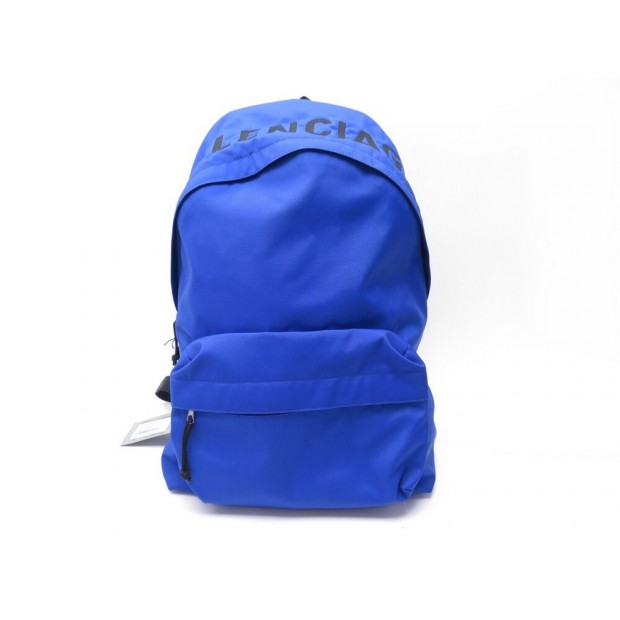 NEUF SAC A DOS BALENCIAGA WHEEL EN TOILE BLEUE LOGO 507460 CANVAS BACKPACK 750€