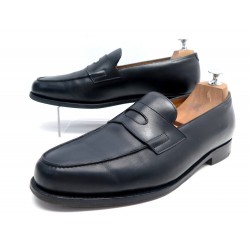 CHAUSSURES JOHN LOBB MOCASSINS LOPEZ 8.5E 42.5 EN CUIR NOIR LOAFERS SHOES 1340€