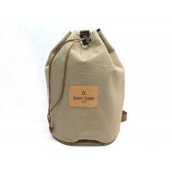 SAC BOURSE SEAU JOHN LOBB HOMME EN TOILE BEIGE MEN CANVAS BUCKET HAND BAG