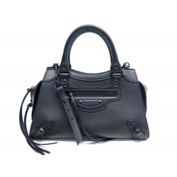 SAC A MAIN BALENCIAGA NEO CLASSIC PM CUIR NOIR BANDOULIERE HAND BAG PURSE 1890€