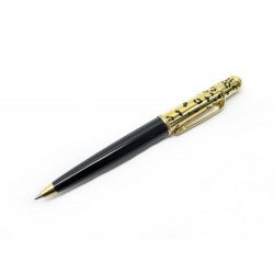 STYLO BILLE CARTIER MINI DIABOLO PANTHERE LAQUE NOIRE & PLAQUE OR DORE PEN 620€