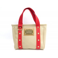 SAC A MAIN LOUIS VUITTON ANTIGUA PM M40038 EN TOILE BEIGE CABAS BAG PURSE 750€