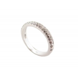 NEUF BAGUE CHANEL ALLIANCE OR BLANC 18K 3.4GR T50 DIAMANTS 0.3CT WHITE GOLD RING