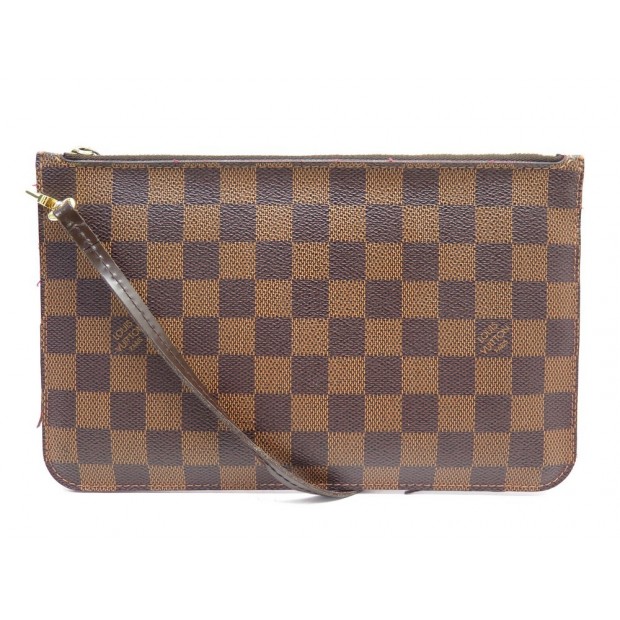 POCHETTE LOUIS VUITTON POUR SAC NEVERFULL TOILE DAMIER EBENE CLUTCH POUCH BAG