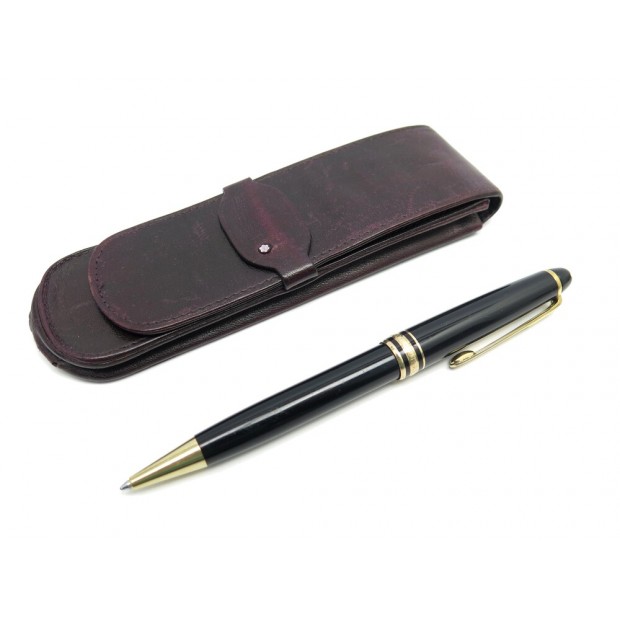 STYLO BILLE MONTBLANC MEISTERSTUCK DORE NOIR + ETUI GOLDEN BALLPOINT PEN 575€