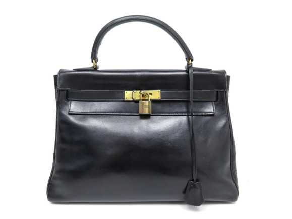 sac a main hermes kelly 32 en cuir box noir