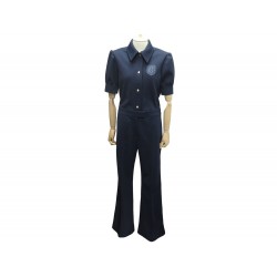 NEUF COMBINAISON LACOSTE X GOOP S 36 EN PIQUE DOUBLE FACE BLEU JUMPSUIT 450€