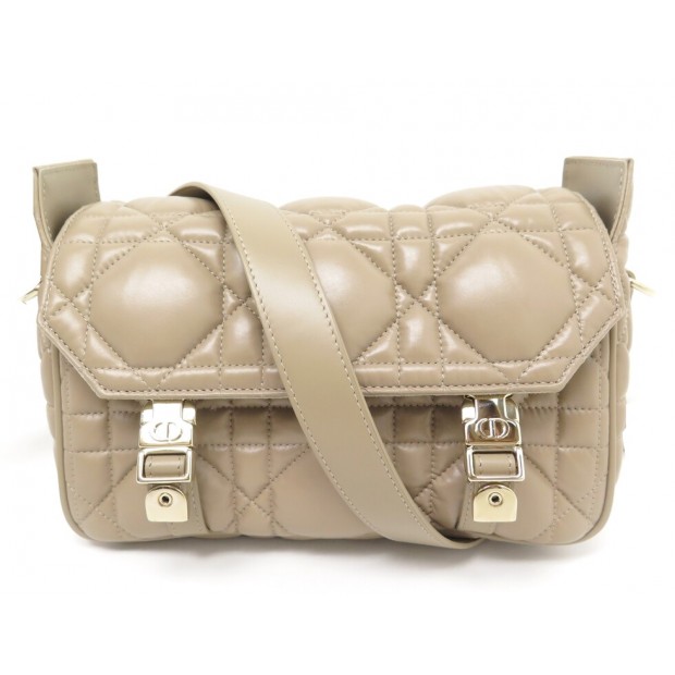 NEUF SAC A MAIN CHRISTIAN DIOR DIORCAMP SMALL CUIR MACRO NOISETTE HAND BAG 3300€