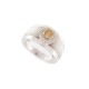 BAGUE MAUBOUSSIN TU ES MON SOLEIL 56 OR BLANC & DIAMANT JAUNE GOLD RING 12000€