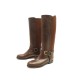 NEUF CHAUSSURES RALPH LAUREN BOTTES 3.5E 37.5 EN CUIR MARRON LEATHER BOOTS 289€