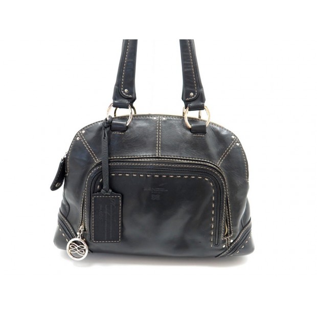 SAC A MAIN LANCEL MADEMOISELLE ADJANI CUIR NOIR 