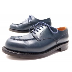 CHAUSSURES JM WESTON LE GOLF 641 DERBY 5.5E 39.5 LARGE 40 CUIR BLEU SHOES 820€