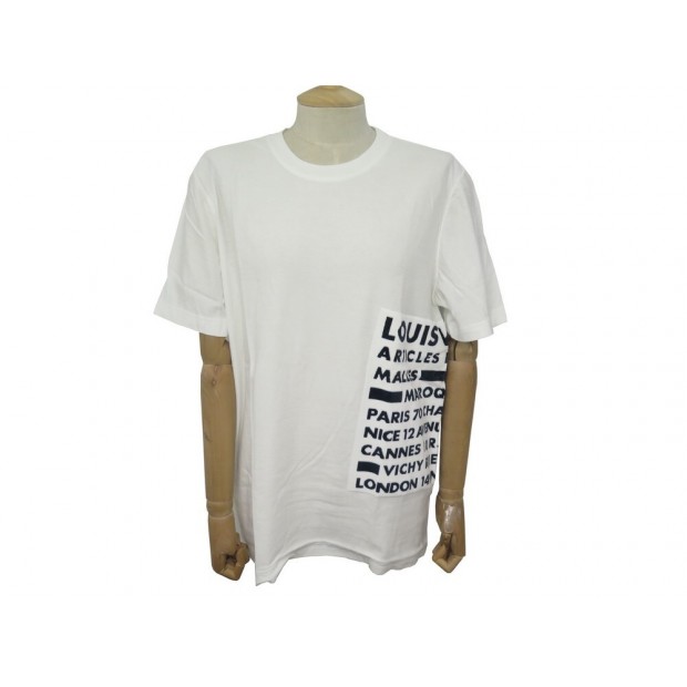 LOUIS VUITTON T-shirt à manches courtes XL Noir Vert LV Auth