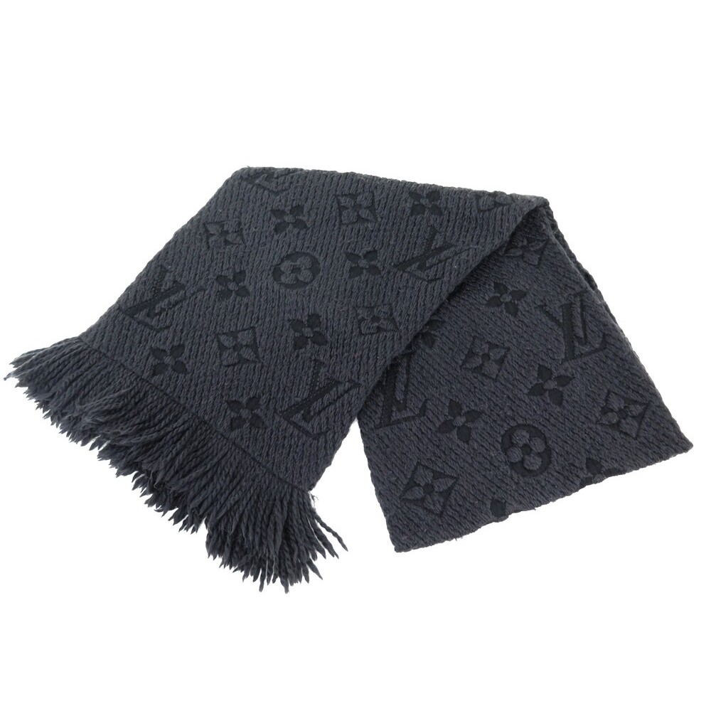 LOUIS VUITTON 413287 Scarf Escharp Logo Mania Monogram wool Silk