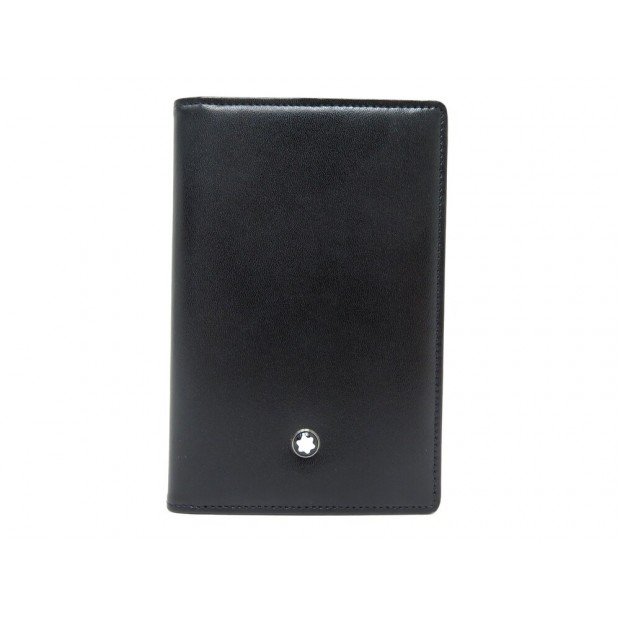 NEUF PORTE CARTES MONTBLANC 14108 EN CUIR NOIR NEW LEATHER CARD HOLDER 220€