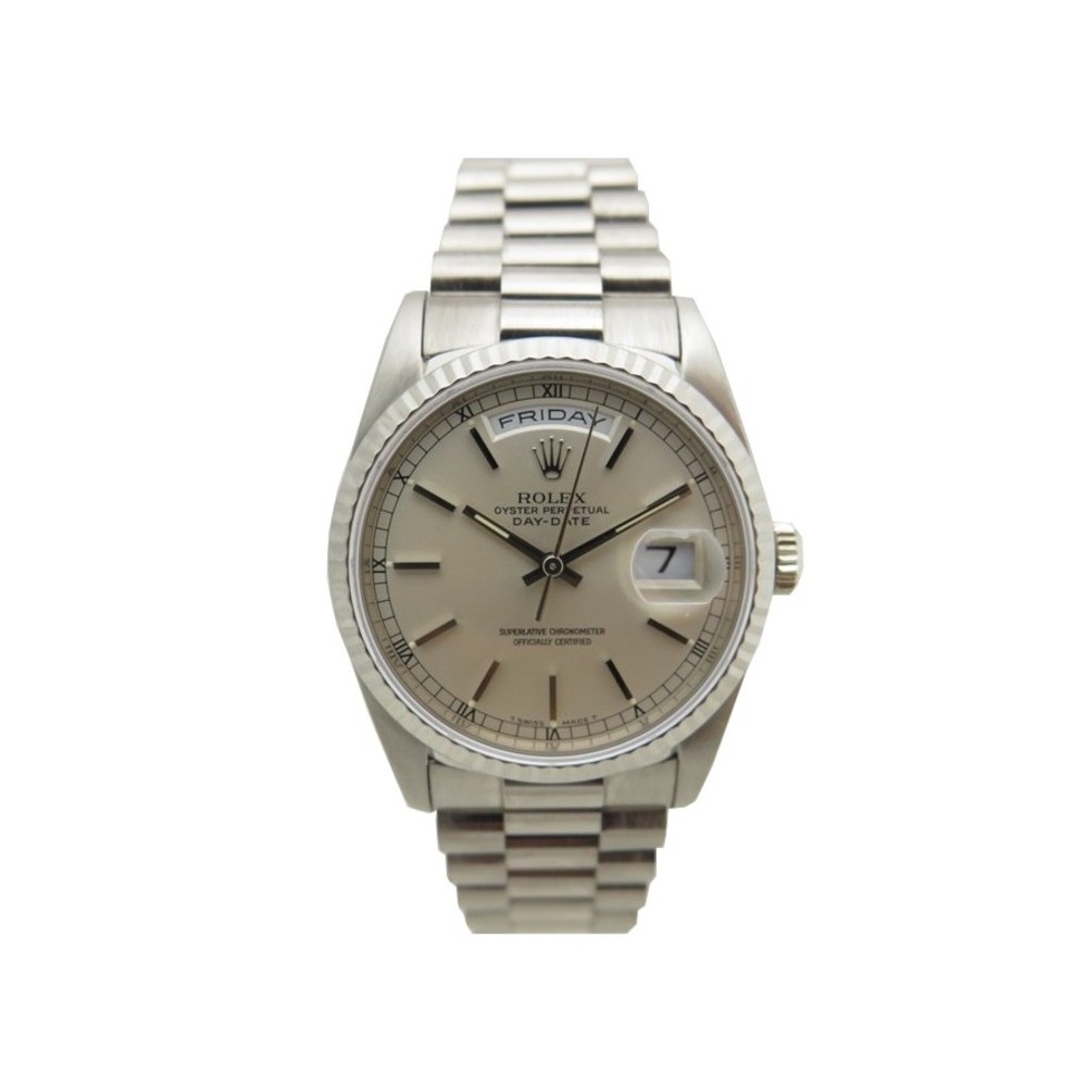 silver rolex oyster perpetual day date