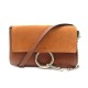 NEUF SAC A MAIN CHLOE PETIT FAYE CUIR & DAIM MARRON BANDOULIERE CLUTCH BAG 1200€