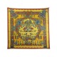 FOULARD HERMES ASTRES ET SOLEILS CARRE 90 EN SOIE JAUNE + BOITE SILK SCARF 460€