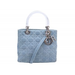 SAC A MAIN DIOR LADY MEDIUM CANNAGE EN DENIM BANDOULIERE HAND BAG PURSE 4400€