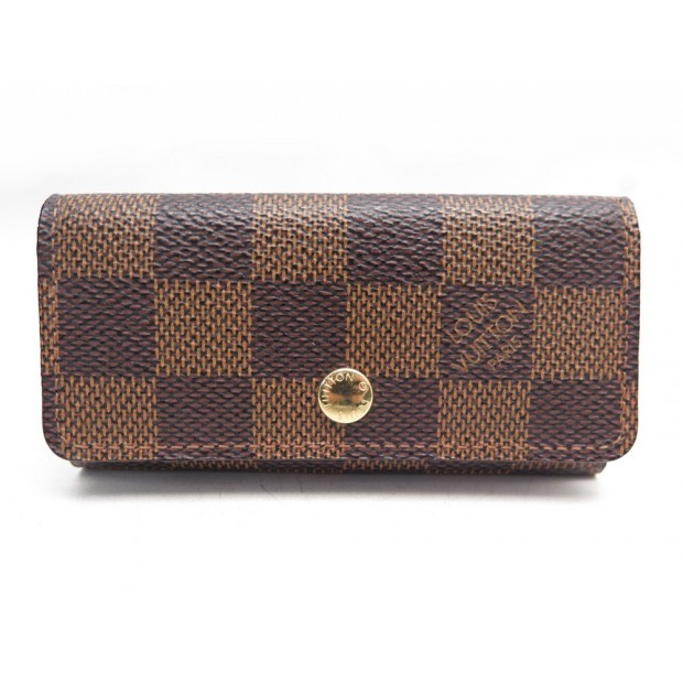 NEUF ETUI PORTE CLES LOUIS VUITTON EN TOILE DAMIER EBENE NEW CASE FOR KEYS 235€