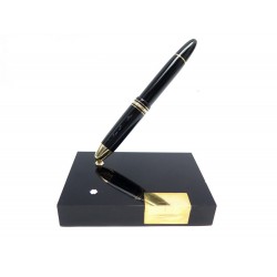 SOCLE AVEC STYLO PLUME MONTBLANC MEISTERSTUCK 149 VERRE RESINE PEN STAND DESK