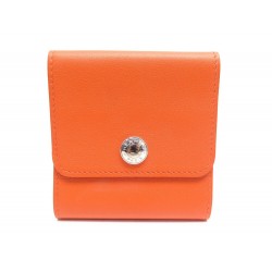 NEUF ETUI HERMES PORTE BLOC NOTE CUIR SWIFT ORANGE PAPER MEMO LEATHER HOLDER