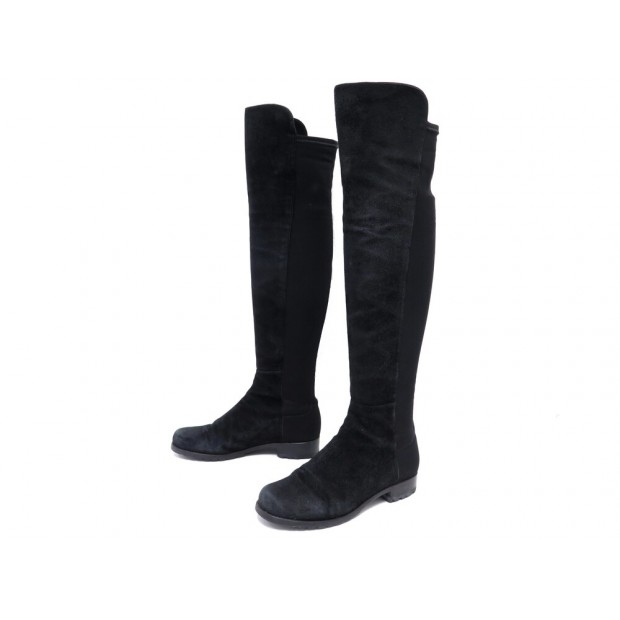 CHAUSSURES BOTTES STUART WEITZMAN 5050 SL70975 36.5 CUISSARDES DAIM BOOTS 850€