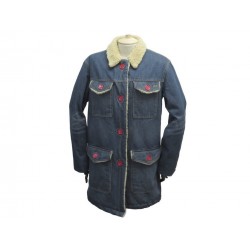 VESTE MARC JACOBS BLOUSON DENIM COL MOUTON M 38 JEAN SHEARLING JACKET COAT 920€