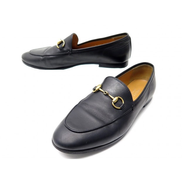 CHAUSSURES GUCCI MOCASSINS JORDAAN A MORS 404069 CUIR 36.5 IT 37.5 FR SHOES 720€